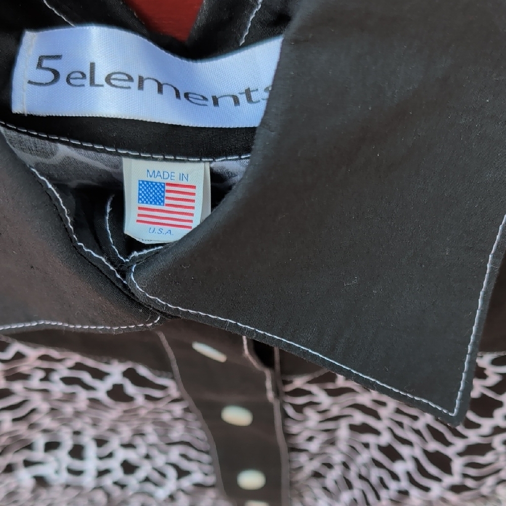 Element Black And White Patterned Blouse - image 2